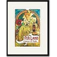 Black Framed/Matted Print 17x23, Fox-Land Jamaica Rum