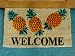Printed Coco Coir Doormat Welcome Pineapple Design