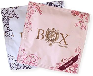 BOX NATURALS Organic Oil-Infused, Individually Wrapped Luxe Face and Body Towelettes (Rosewater, Bulk 100 Pack)