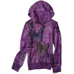 Eyeshadow Girls 7-16 Butterfly Screen Hoodie