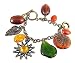 Bracelet - Assorted Beads and Sun Charm - Charm Style ~ Antique Gold Tone (FB79)