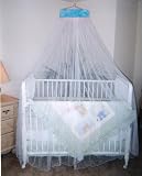 Blue Velvet Baby Cot Canopy