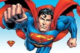 Superman (Flying) Gold Wood-Mounted Art Poster Print - 24