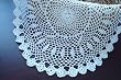 Vintage Hand Crochet Lace White Round Doily
