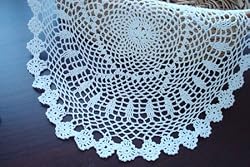 Vintage Hand Crochet Lace White Round Doily