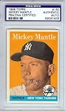 Mickey Mantle Autographed 1958 Topps Card PSA/DNA Slabbed #82021403