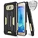 Galaxy J7 (2015) Case, Galaxy J700 Case With TJS Tempered Glass Screen Protector Included, Tough Shockproof Armor Hybrid Rugged Hard Drop Protection Case For Samsung Galaxy J7/J700 (Gold)