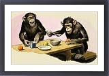 Framed Print of Z for Zoo. Chimpanzee s tea-party