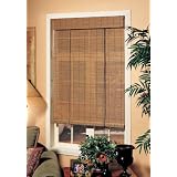 Buy 48W Window Treatment Roll-Up Blind with Valance in Fruitwood Matchstick Bamboo by Lewis Hyman