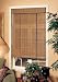 30"W Window Treatment Roll-Up Blind with Valance in Fruitwood Matchstick Bamboo
