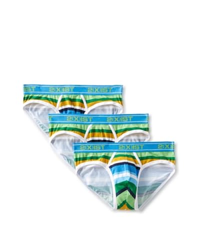 2(X)IST Men’s Cabana No Show Briefs – 3 Pack