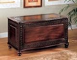 Coaster Beautiful Storage Cedar Hope Chest, Deep Tobacco Finish