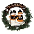 Philadelphia Flyers 22" Snowman Christmas Wreath - NHL Hockey