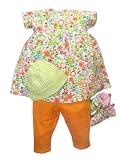 Flower Time Outfit #1 - Multi-colored - 0-6 Mths