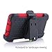Galaxy Note 4 Case, Honeycase Military Extreme-Duty Shockproof Rugged Hybrid Armor Case Cover With Belt Clip Holster Rotating Kickstand and Screen Protector for Samsung Galaxy Note 4 (Red)