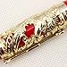 Collectible Luxury Fountain Pen Dragon and Phoenix Red with Golden 18KGP Nib Medium