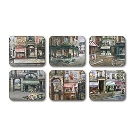 Click here to buy Jason D2239 The Village Square Coasters, Set of 6 by Jason.