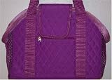 Designer Dog Carrier - Quilted Purple w/ Polka Dot Lining Pet Carrier
