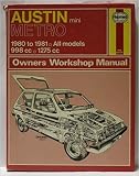 Austin Metro owners workshop manual : models covered Austin mini Metro Standard, L and HLE. 998cc, Austin mini Metro 1.3S and 1.3HLS. 1275cc
