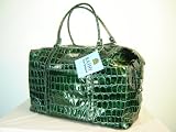 Kathy Van Zeeland Large Faux Croc Carry On Luggage Weekender Tote ~ Dark Green In Color 51z4yErYvyL. SL160 Kathy Van Zeeland Large Faux Croc Carry On Luggage Weekender Tote ~ Dark Green In Color