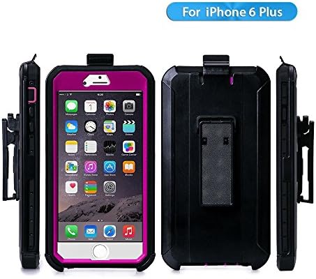 iPhone 6 Plus Case, iPhone 6s Plus Case, Anken [shockproof] Tough Case Cover with Belt Clip and Built-in Screen Protector Case for Apple iPhone 6 Plus / 6s Plus (Purple)