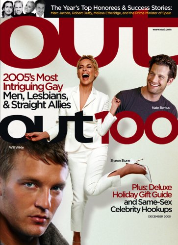 Out Magazine - Sharon Stone - Nate Berkus (December 2005)