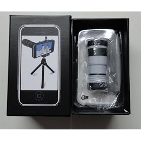 8 X Magnification Magnifier Zoom Telescope Camera Lens White with mini Tripod