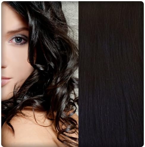 GoGoDiva Clip in Hair Extensions 100% Human Remy Hair 1b Natural Black colour