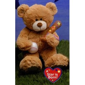 Lil' Slugger Teddy Bear Baseball Player Plush Stuffed Animal by 