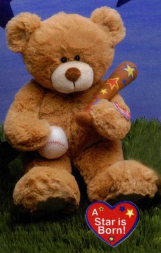 51z555sbOxL Lil Slugger Teddy Bear Baseball Player Plush Stuffed Animal