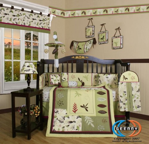 Boutique Beautiful Autumn Leaves 13PCS CRIB BEDDING SET