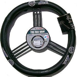 New York Mets Leather Steering Wheel Cover