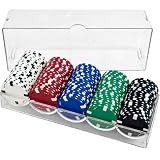 Clear Acrylic Poker Chip Rack/Tray with Covers - Set of 5