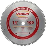 Oshlun SBNF-140100 14-Inch 100 Tooth TCG Saw Blade with 1-Inch Arbor for Aluminum and Non Ferrous Metals (Tools & Home Improvement)