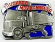 Truckers Move America Enamel Pewter Belt Buckle