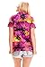 Funky Hawaiian Blouse Shirt, Shortsleeve, Surf, Purple, XL