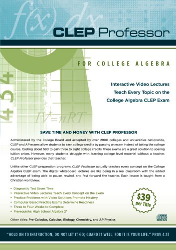 CLEP Professor for CLEP College Algebra