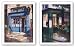 Bookshop By Lamplight and Le Petit The Set by George Botich 12"x16" Art Print Poster