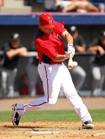 Florida Marlins v Washington Nationals, VIERA, FL - MARCH 02: Ryan Zimmerman Photographic Poster Print by Mike Ehrmann, 9x12