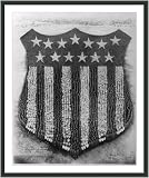 Historic Print (L): The Human U.S. Shield; 30,000 officers and men, Camp Custer, Battle Creek, Mich; Brig. G