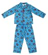 Mini ZZZ Boys Robot Flannel PJ Pyjamas (Aqua, 12 - 18 Months)