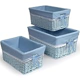 3-pc. Basket Set with Blue Liners