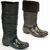 Ladies Winter Wellys Fur Ski Rain Wellingtons Womens Snow Boots Size 3 4 5 6 7 10