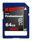 Komputerbay 64ギガバイト クラス10 SDXC UHS-I 600X 高速メモリカード 40メガバイト/秒の書き込み 90メガバイト/ s の読み取り 64 GB