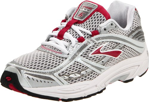 BROOKS Dyad 6 Damen Laufschuhe, WeiÃ?/Silber/Rot, 41 - Breite B