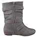 Journee Kids Girls Buckle-Strap Suede Boots
