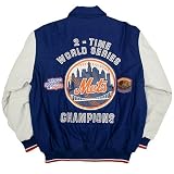 New York Mets Wool/Leather Commemorative Varsity Jacket