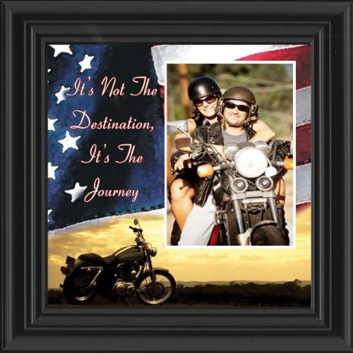 Motorcycle, Harley Davidson, Picture Frame, The Destination American Flag 6503DTUSFL Personalized