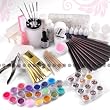 Kit ongles faux complet!! Gel lime pinceau capsule colle glitter etc. Manucure