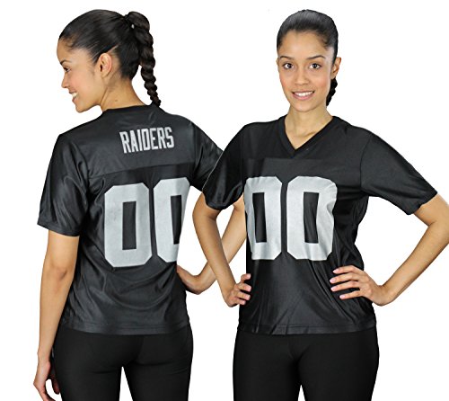 Oakland Raiders NFL Womens Team Dazzle Jersey, Black